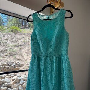 CALVIN KLEIN | Women's Turquoise Open Back Dress, Size 6